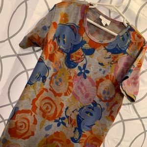LulaRoe Floral Mickey Gracie size 10